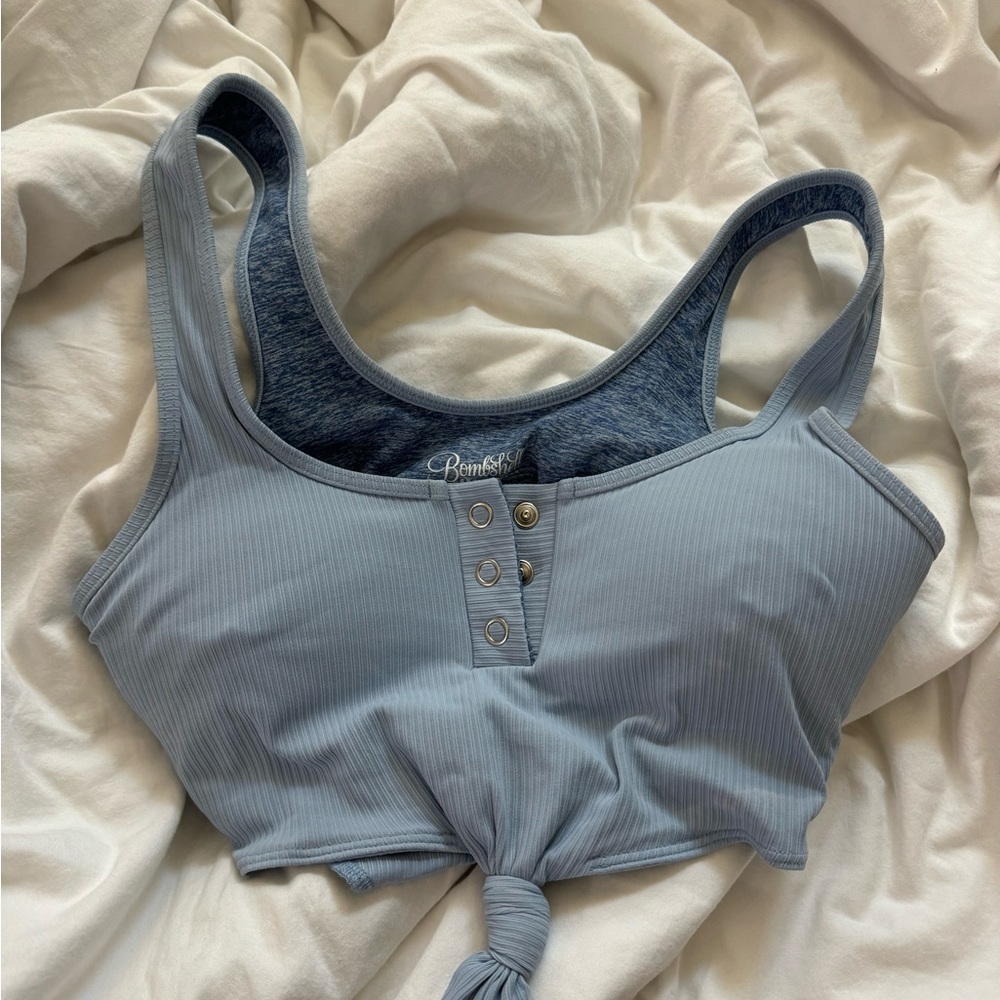 Bombshell Sportswear Light Blue Ribbed Bralette